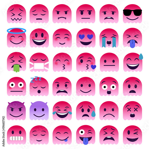 Emoji Set - pinker Geist