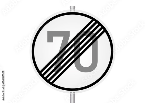 Geschwindigkeitsbegrenzung endet - 70