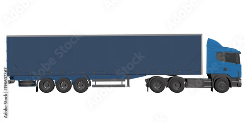 Truck with a long wagon