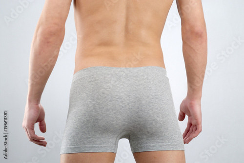 Body of man, arms of man, ass of man, back of man