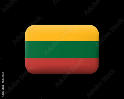 Flag of Lithuania. Matted Vector Icon and Button. Rectangular Shape Free Download Flag of Lithuania. Matted Vector Icon and Button. Rectangular Shape - GFXLoad