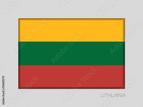 Free Download Flag of Lithuania. National Ensign Aspect Ratio 2 to 3 on Gray - GFXLoad