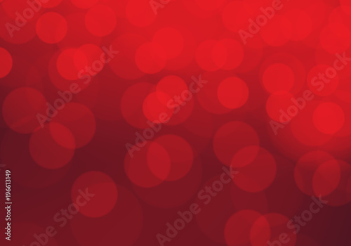Red bokeh blur light luxury background vector illustration.
