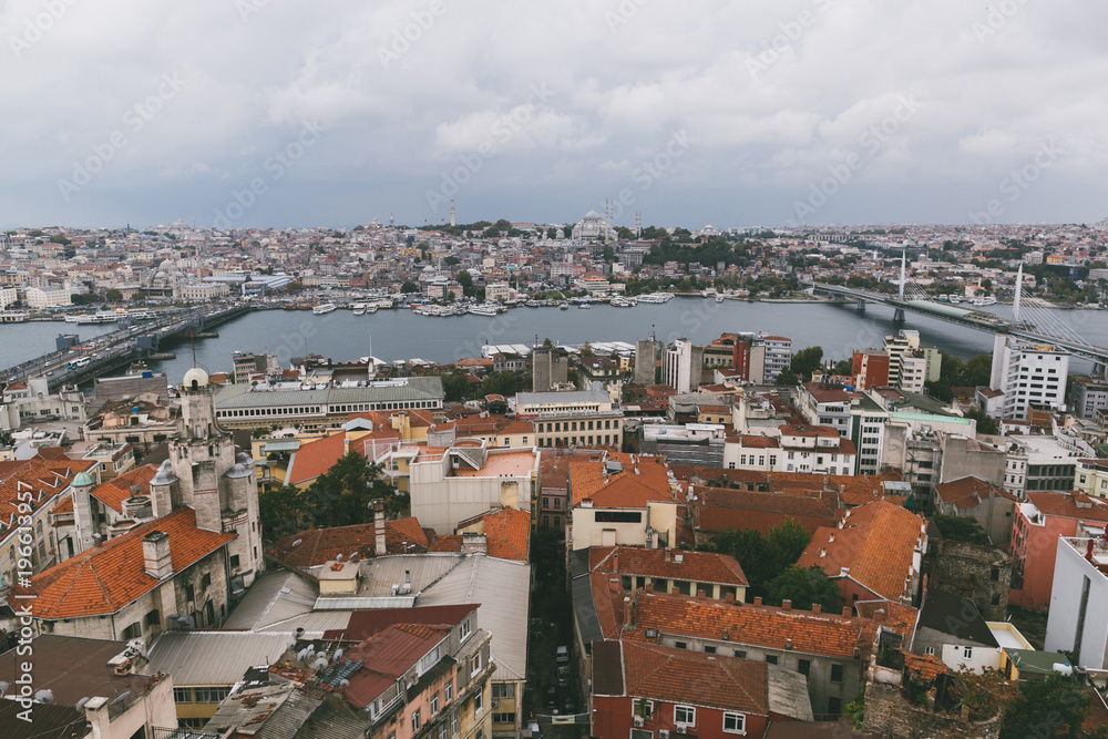 aerial view of buildings in Istanbul, Turkey