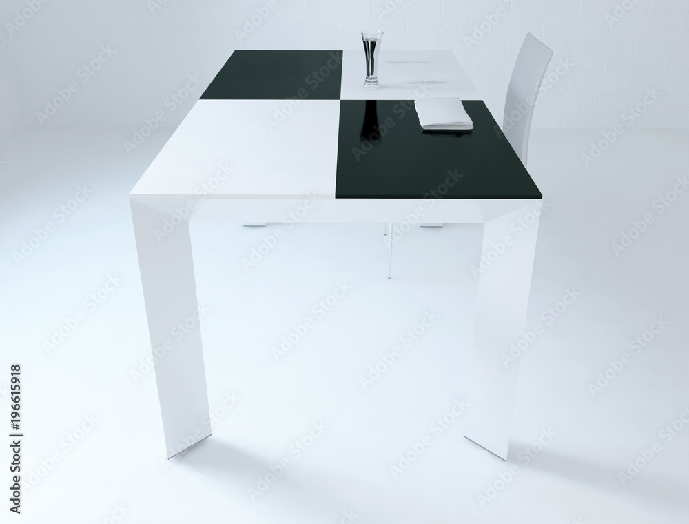 composition in contrasting colors, a part of the kitchen, 3d composition in contrasting colors, a part of the kitchen, 3d