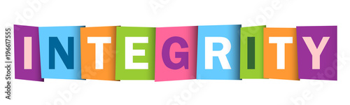 INTEGRITY colourful vector letters icon