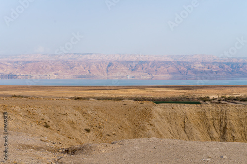 view of Dead Sea, Qumran national park