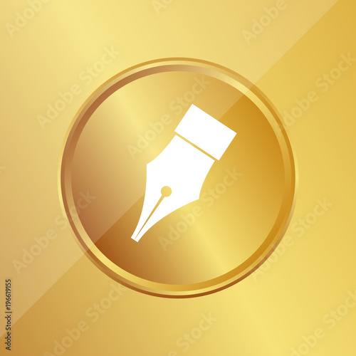 Gold Medaille - Feder