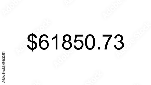 4K Profit income benefit dollars counter animation. Number counter motion graphic background. Business and Finance footage concept.