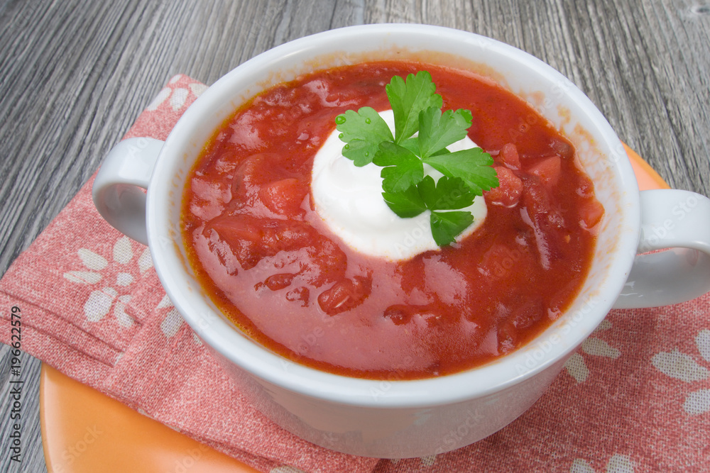 Traditional Russian vegetarian soup Traditional Russian vegetarian soup