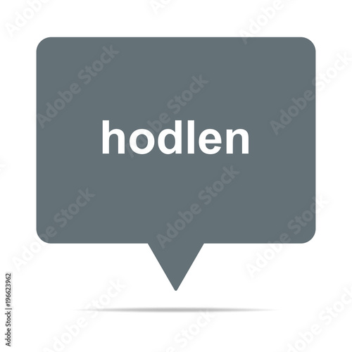 Graue Sprechblase mit hodlen