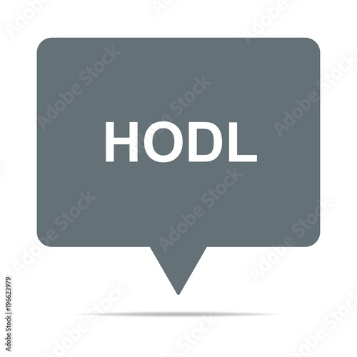 Graue Sprechblase mit HODL
