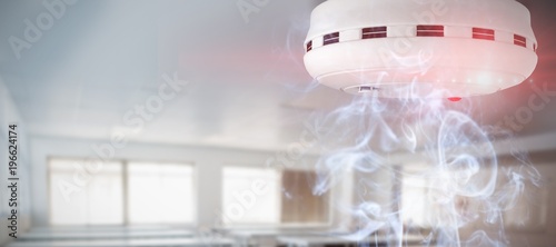 Composite image of smoke and fire detector
