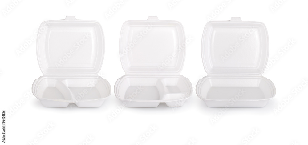 Disposable container for food isolated Disposable container for food isolated