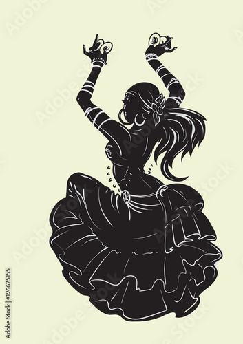 Tribal Fusion bellydancer dance silhouette