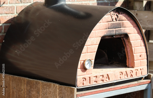 Outside stone Pizza oven in garden