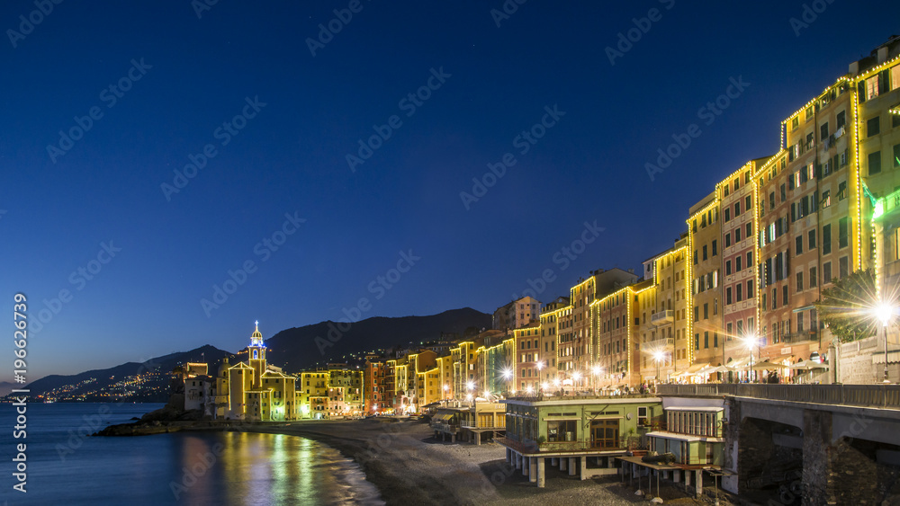 Naklejka premium paesaggio ligure a natale