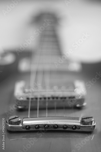black and white guitar