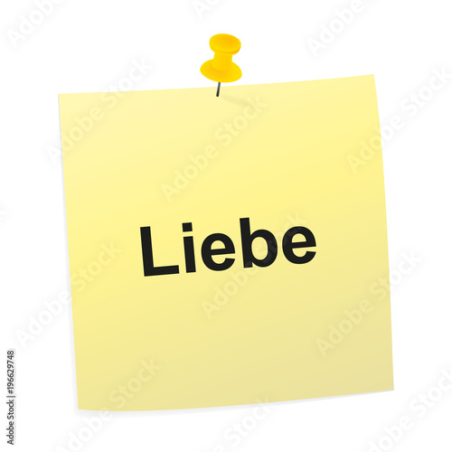 Notizzettel gelb - Liebe