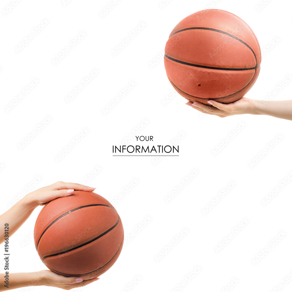 Basketball in hand set pattern