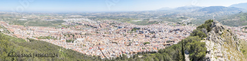 Panoramic Jaen city view from Santa Catalina Castle, Spain