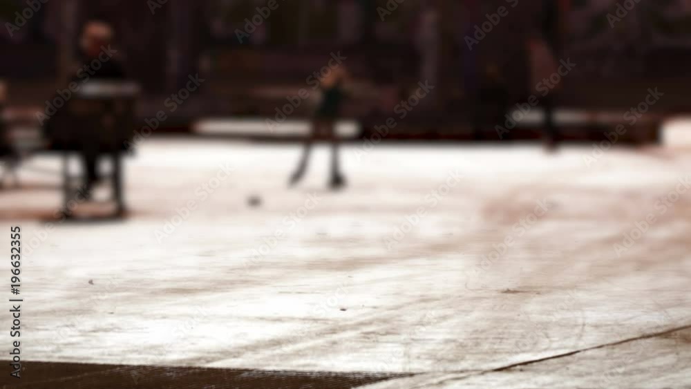 Defocused urban skate park video background shot at sunset Defocused urban skate park video background shot at sunset