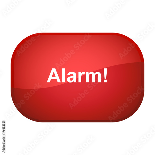 Glossy Button rot - Alarm