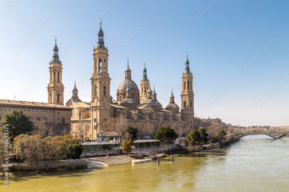 Cathedral-Basilica of Our Lady of the Pillar in Zaragoza (Saragossa) in Spain