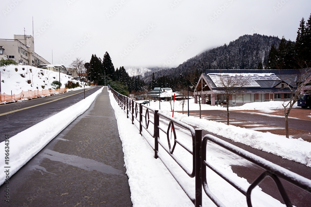 The suburb area of Aizu, Fukushima. A quiet village that no one was getting outside in the cold weather. The scenery was beautiful and breathtaking.