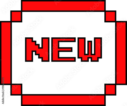 Red dot shopping sticker Written as NEW
