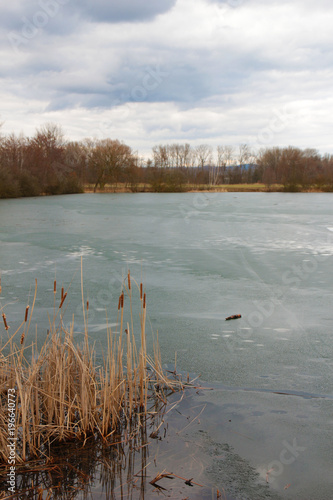 frost winter lake