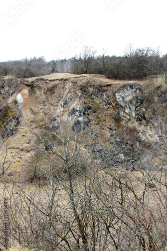 An old abandoned stone quarry