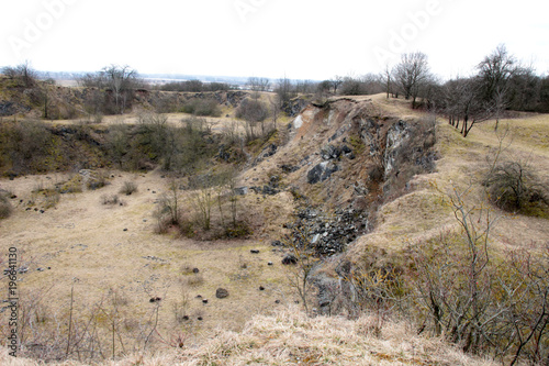 An old abandoned stone quarry