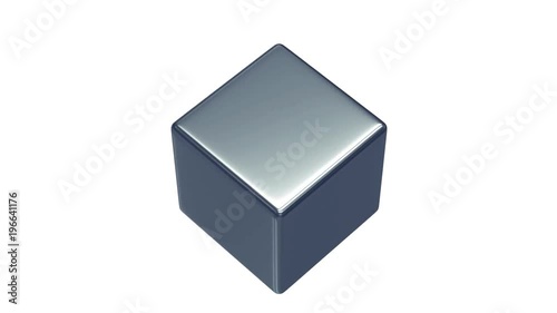 Shiny abstract cube wave animation loop seamless