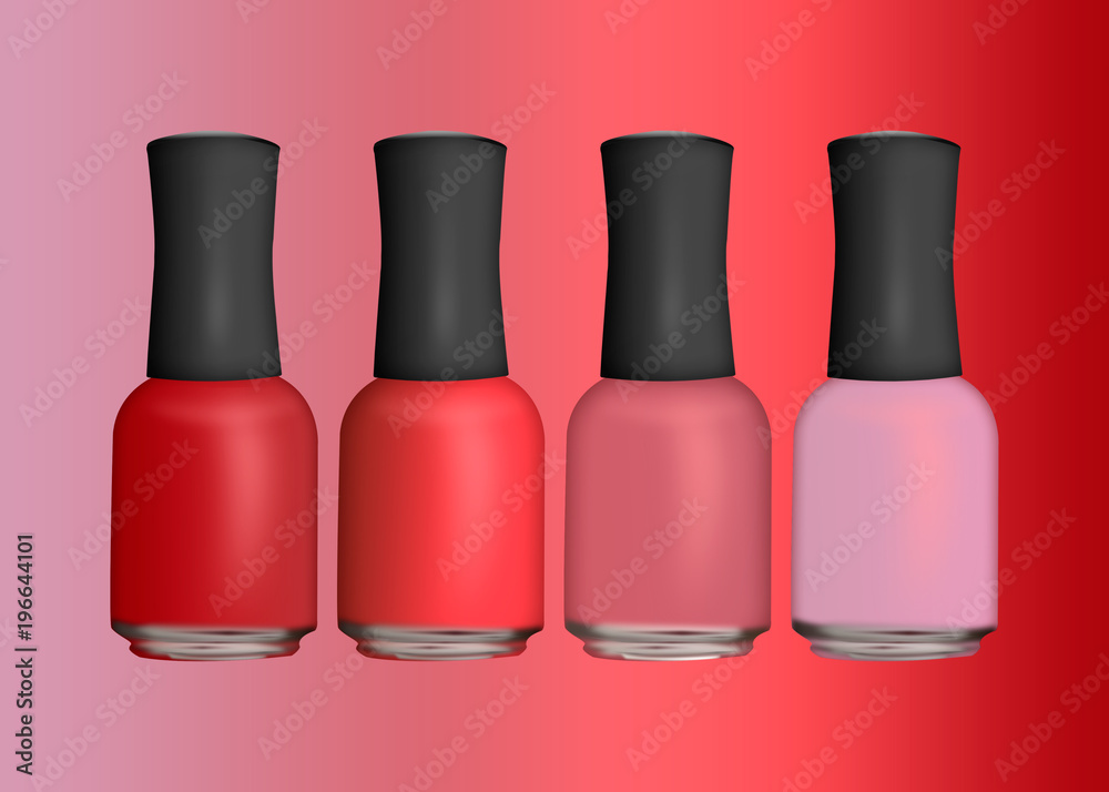 Isolated set of colored nail Polish on a background. nail varnish Isolated set of colored nail Polish on a background. nail varnish