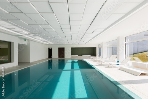 Covered swimming pool in a private residence