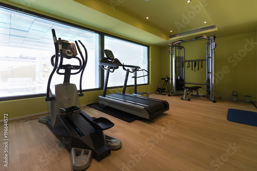 Gym of a private residence. Latest generation tools