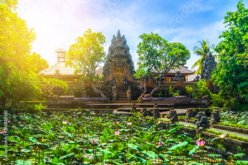 Pura Saraswati Hindu temple in Ubud, Bali, Indonesia