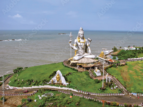 Second tallest in the world - 123 feet high Lord Shiva statue at Murdeshwar, Karnataka, India. photo