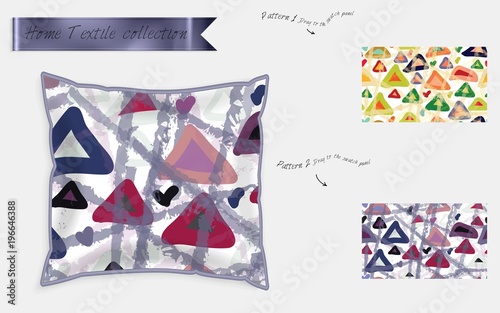 Realistic satin decorative pillow mock up