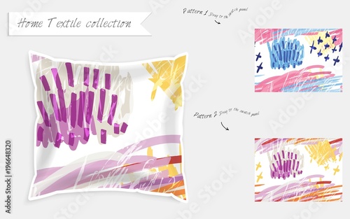 Realistic satin decorative pillow mock up