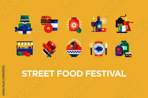 Street Food Festival icons