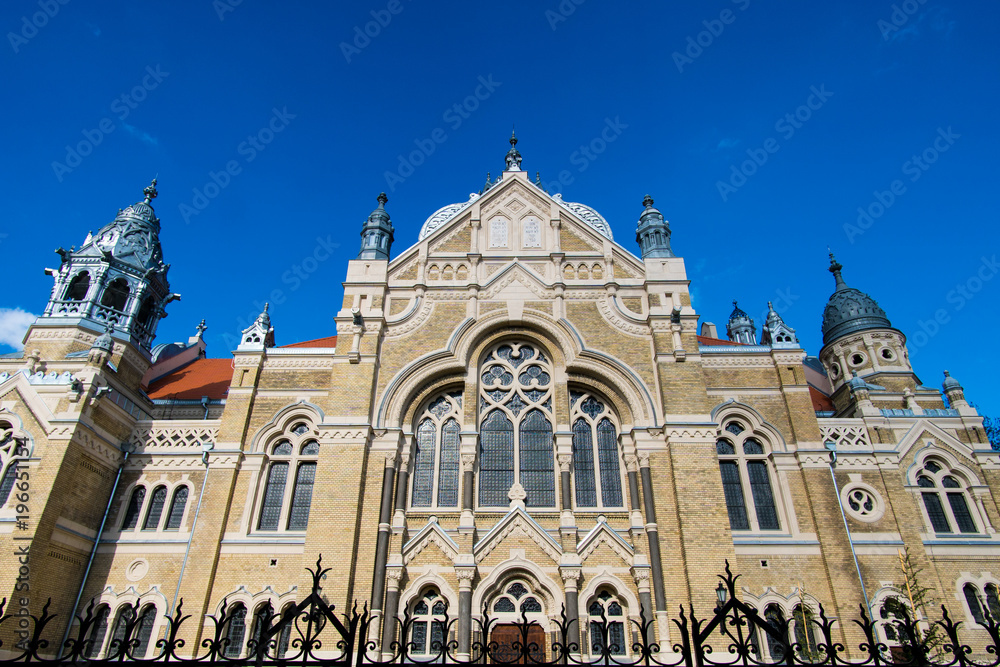 Exterior of jewish Szeged synagogue in Szeged city, Hungary