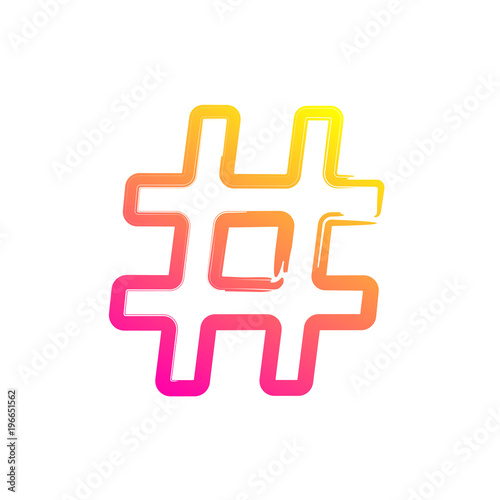 Hashtag vector icon for soc...