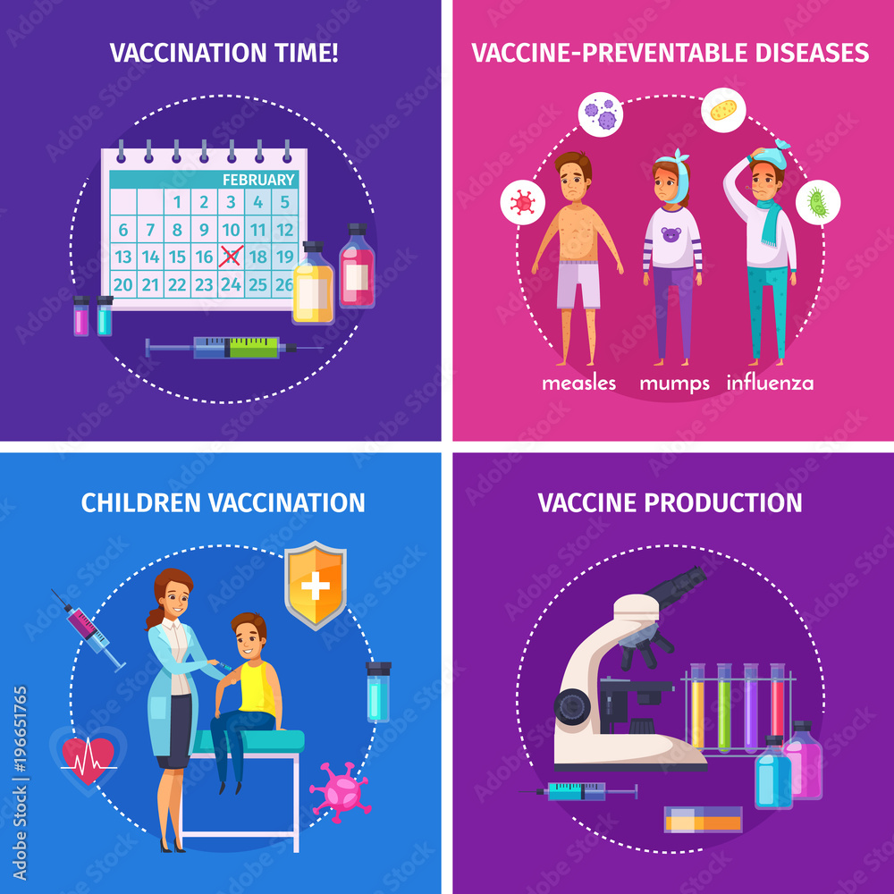 Vaccination Immunity Design Concept Vaccination Immunity Design Concept
