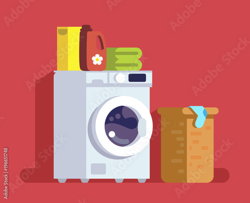 Washing machine with basket