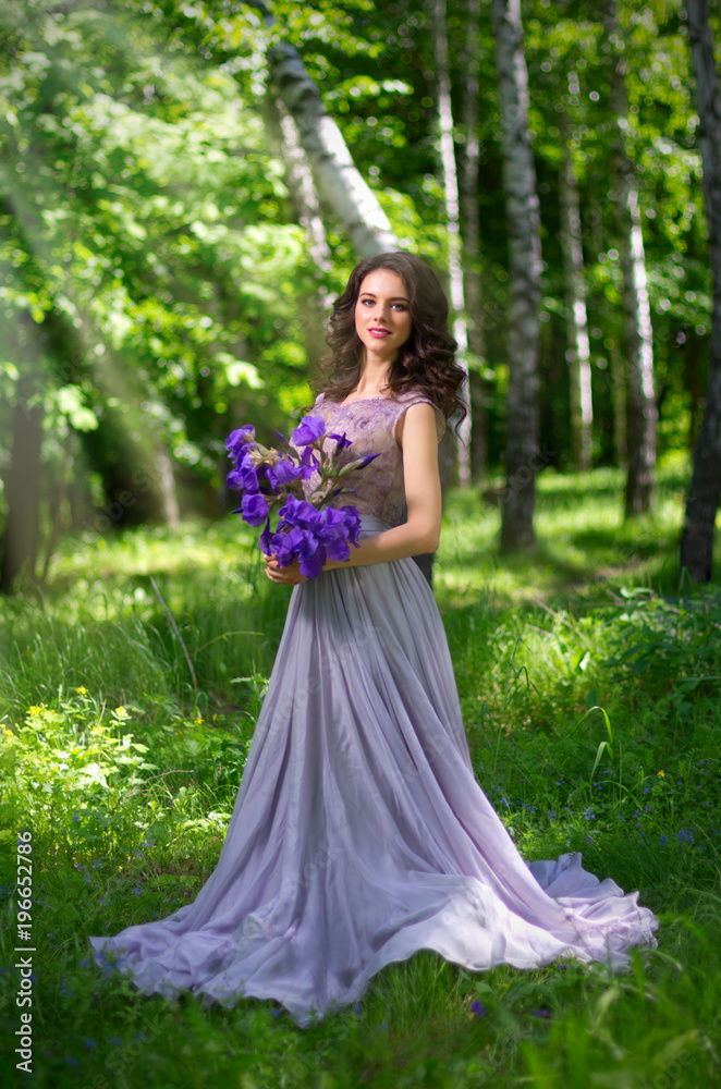 Woman in forest at day (with sunbeam version) Woman in forest at day (with sunbeam version)