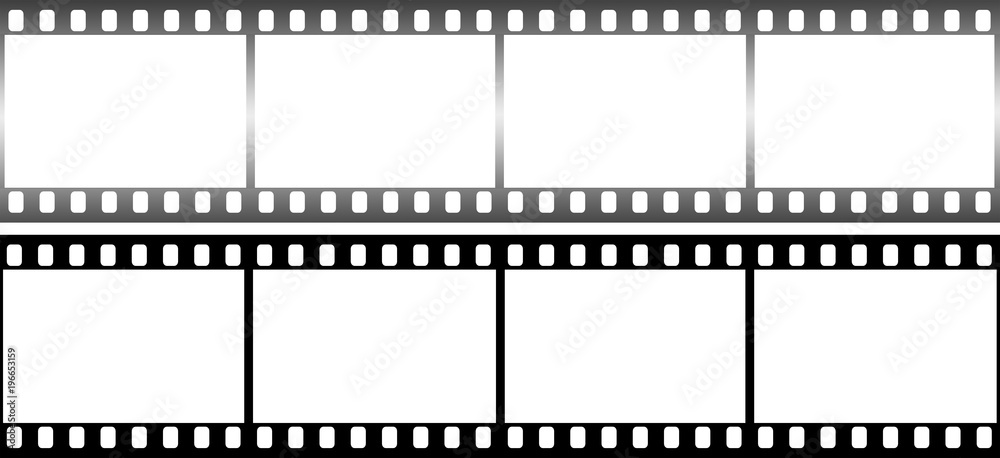 Photographic film in form of frame on white background. Photographic film in form of frame on white background.