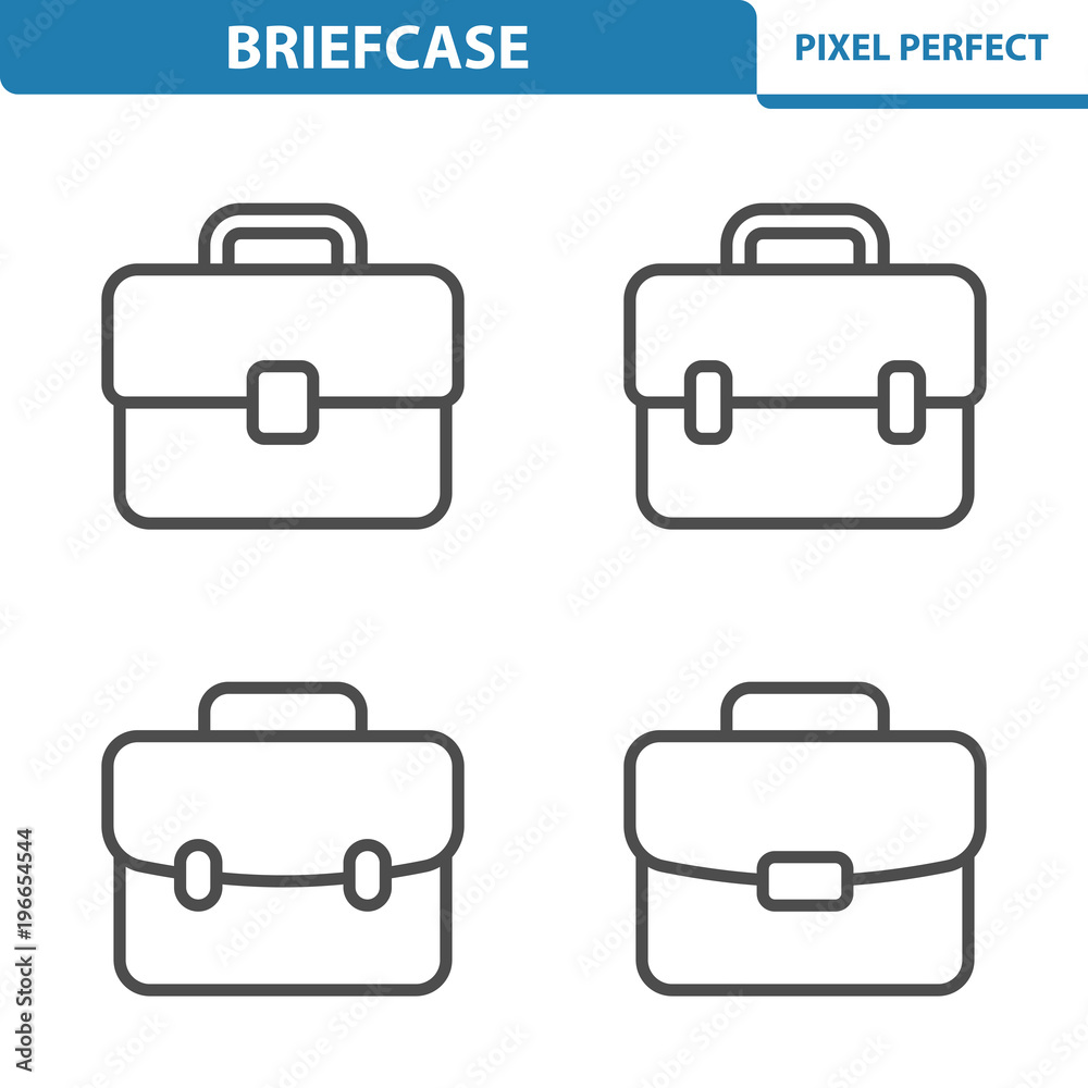 Briefcase Icons. Professional, pixel perfect icons depicting various briefcase and suitcase concepts. EPS 8 format. Briefcase Icons. Professional, pixel perfect icons depicting various briefcase and suitcase concepts. EPS 8 format.