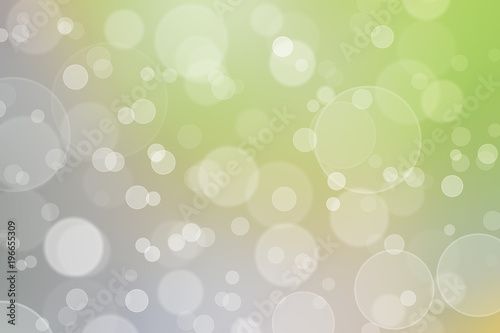 Abstract green and gray bokeh background, Blurred forest with stone